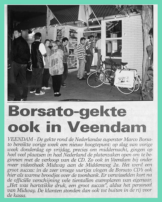 Borsato Gekte Ook In Veendam - Videotheek Midway 1998